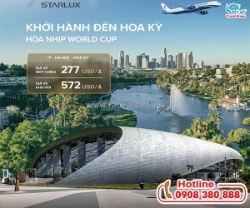 Starlux airlines ưu đãi vé hà nội đi hoa kỳ