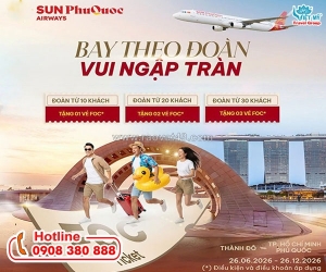 Sun phuquoc airways ưu đãi bay theo đoàn