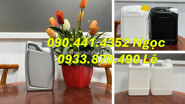 Sx can nhựa 1 lít dày đựng hóa chất chống oxy hóa, can nhựa 2 lít vuông dày