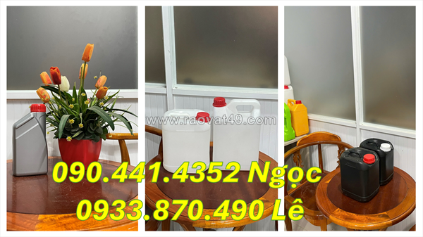 Sx can nhựa 1 lít dày đựng hóa chất chống oxy hóa, can nhựa 2 lít vuông dày