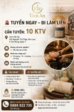 Tâm an spa tuyển kỹ thuật viên gội đầu dưỡng sinh làm tại q7