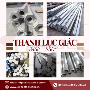 Thanh lục giác s45c và s50c nhập khẩu chính ngạch: giải pháp phôi chuẩn biên dạng đồng tâm giúp tối ưu hóa tiến độ gia công và nâng cao độ bền cho chi tiết máy chịu tải trọng cao