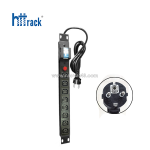 Thanh nguồn pdu chuẩn c13 6 port - phích cắm 2 chấu (htt-pduc136p2c)