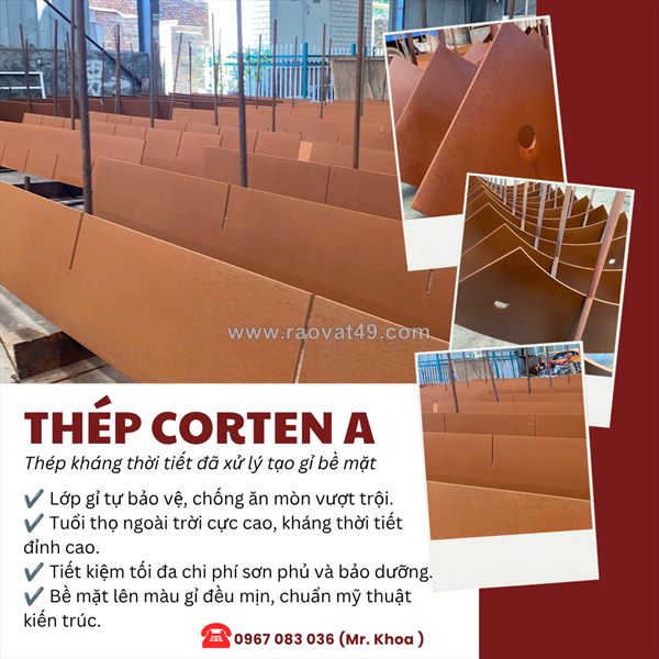 Thép corten a: giải pháp vật liệu kháng thời tiết đột phá, nâng tầm giá trị thẩm mỹ bền vững cho các công trình kiến trúc ngoại thất hiện đại