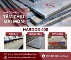 Thép tấm chịu mài mòn hardox 400 unico: giải pháp bọc lót cốt lõi kéo dài tuổi thọ thiết bị công nghiệp nặng