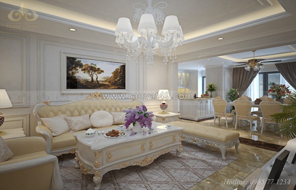Thiết kế và thi công nội thất tân cổ điển tại chung cư the legacy ngụy như kon tum