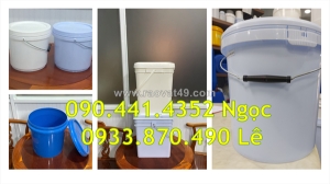 Thùng đựng sơn 10 lít quai sắt, vỏ thùng sơn nhựa 12 lít, thùng đựng sơn 16 lít nhựa pp, thùng  lít đựng sơn gel