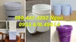 Thùng nhựa 20 lít đựng sơn nội – ngoại thất, thùng đựng sơn trơn 22 lít nắp garenti