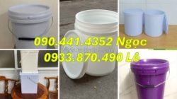Thùng nhựa 20 lít đựng sơn nội – ngoại thất, thùng đựng sơn trơn 22 lít nắp garenti