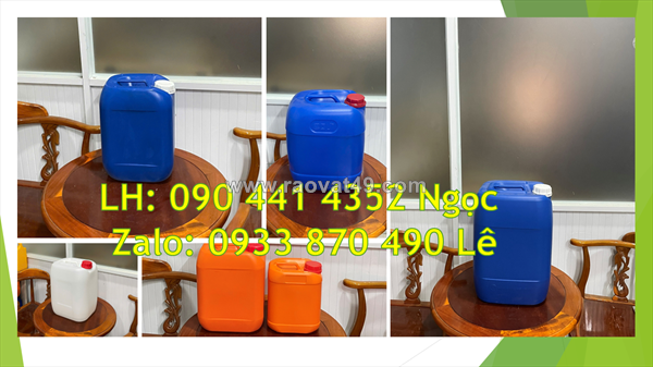 Thùng nhựa 24 lít đựng hóa chất vuông, can nhựa 25 lít hóa chất tròn