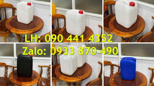 Thùng nhựa 25 lít, can nhựa 22 lít đựng chất xử lý nước, can nhựa 20 lít đựng dầu nhờn ngành kĩ thuật
