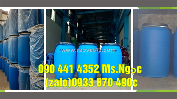 Thùng phuy nhựa 120 lít đựng hóa chất, thùng phuy nhựa 220 lít vận chuyển hóa chất
