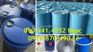 Thùng phuy nhựa 220 lít đựng hóa chất, vỏ thùng phuy nhựa 120 lít, lu nhựa 100 lít đựng nước sạch