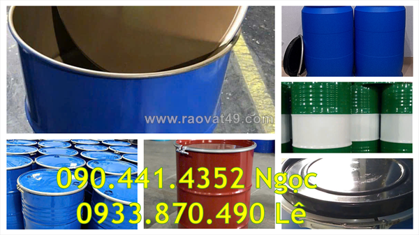 Thùng phuy nhựa 220 lít đựng hóa chất, vỏ thùng phuy nhựa 120 lít, lu nhựa 100 lít đựng nước sạch