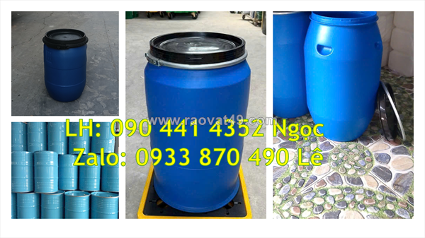 Thùng phuy nhựa 30 lít đựng dầu, thùng nhựa 50 lít đựng nhớt, vỏ thùng nhựa 60 lít đựng mật ong