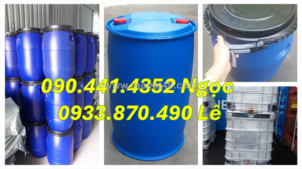 Thùng phuy nhựa 50 lít đựng nước đường, thùng phuy nhựa 30 lít đựng cao su