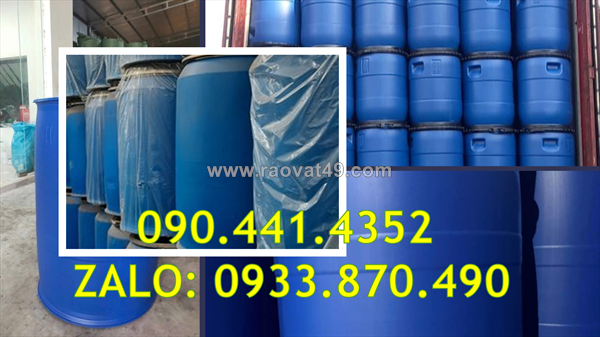 Thùng phuy nhựa 60 lít chứa rác thải sinh hoạt, thùng phuy nhựa 120 lít đựng hóa chất