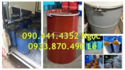 Thùng phuy sắt 220 lít đựng xăng, dầu, thùng phuy sắt làm bàn ghế