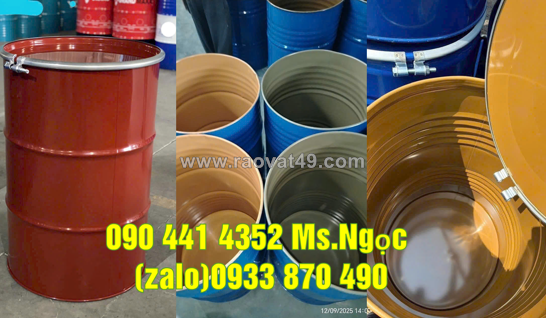 Thùng phuy sắt giá rẻ, thùng phuy sắt đựng thành phần chất bắt lửa
