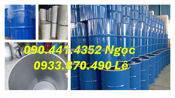 Thùng phuy sắt vận chuyển chất thải, thùng phuy sắt đựng hóa chất tẩy rửa mạnh