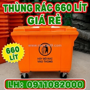 Thùng rác công nghiệp giá tận xưởng- thùng rác 120l 240l giá rẻ- lh 0911082000