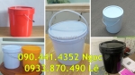 Thùng sơn 1 lít đựng mỡ bò, vỏ thùng nhựa 5 lít đựng vôi, thùng nhựa 10 lít đựng thạch cao