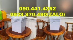 Thùng sơn  lít nắp rót, thùng sơn vuông 20 lít quai nhựa chịu lực