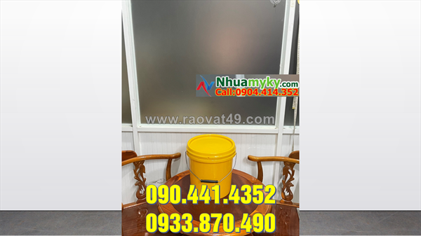 Thùng sơn 6 lít vàng, vỏ thùng sơn trơn 10 lít màu xanh, đỏ, tím, vàng