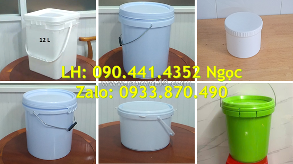 Thùng sơn nhựa 30 lít, vỏ thùng sơn 22 lít, thùng nhựa 20 lít đựng sơn nội thất