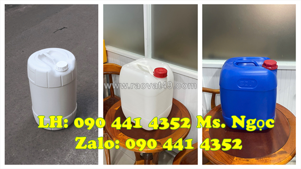 Tìm can nhựa 30 lít đựng muối axit có thoát khí, can nhựa 25 lít đựng bazơ tại trà ôn