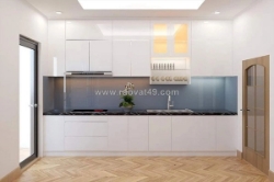 Tủ bếp melamine đẹp, bền, giá hợp lý – thi công tại xưởng