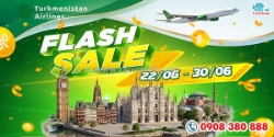 Turkmenistan airlines ưu đãi flash sale