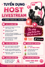 Tuyển host livestream thủ đức [ko cần kn]