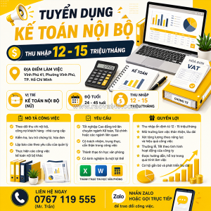 Tuyển kế toán nội bộ thuận an
