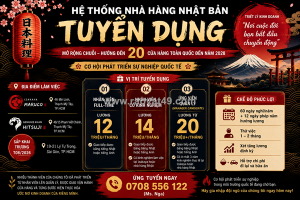 Tuyển  nv full-time và quản lý tp.hcm