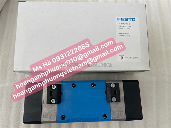 Van khí nén công nghiệp festo vl-5/3g-d-3-c hàng chất lượng