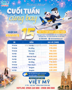 Vietravel airlines ưu đãi vé cuối tuần