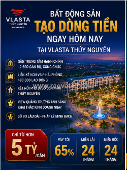 Vlasta thủy nguyên bất động sản dòng tiền ngay từ hôm nay