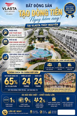 Vlasta thủy nguyên - nhận nhà ngay - khai thác kinh doanh ngay