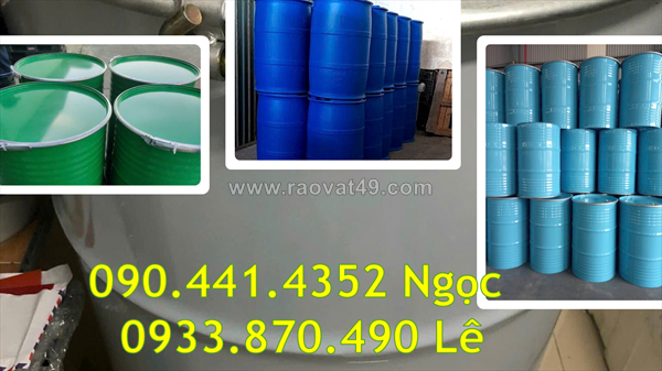 Vỏ thùng phuy sắt đựng hóa chất 220 lít, thùng phuy sắt nắp hở đựng cồn sáp, hóa chất đậm đặc
