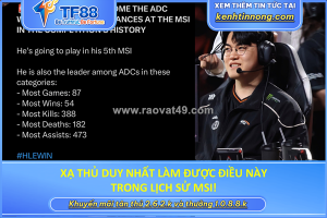 Xạ thủ duy nhất làm được điều này trong lịch sử msi!
