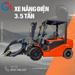 Xe nâng điện 3.5 tấn thương hiệu sumitomo trang bị kẹp giấy