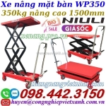 Xe nâng mặt bàn 350kg nâng cao 1500mm wp350 niuli