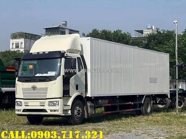 Xe tải faw j6l tải 7t1 thùng container 9m9 3 cửa hông 60 khối