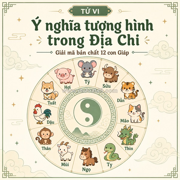 Ý nghĩa tượng hình trong địa chi - giải mã bản chất 12 con giáp