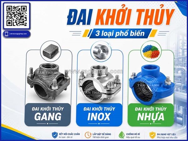 7 sai lầm phổ biến khi chọn đai khởi thủy khiến hệ thống đường ống dễ rò rỉ