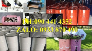 Bán thùng phuy sắt 220 lít đựng dung môi, vỏ thùng phuy sắt đựng hóa chất 220 lít, thùng sắt đựng xăng trong gara