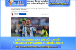 Báo argentina gây sốt với bài viết: 