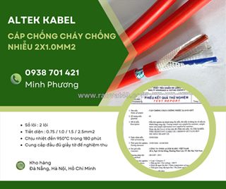 Báo giá cáp chống cháy chống nhiễu 2x1.0mm2 mới nhất đà nẵng, quy nhơn, tuy hòa