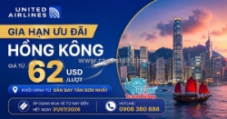 Bay hồng kông cùng united airlines - giá từ 62 usd/lượt!